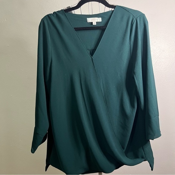 new directions Tops - New Directions deep teal blouse, Size L. Like new.